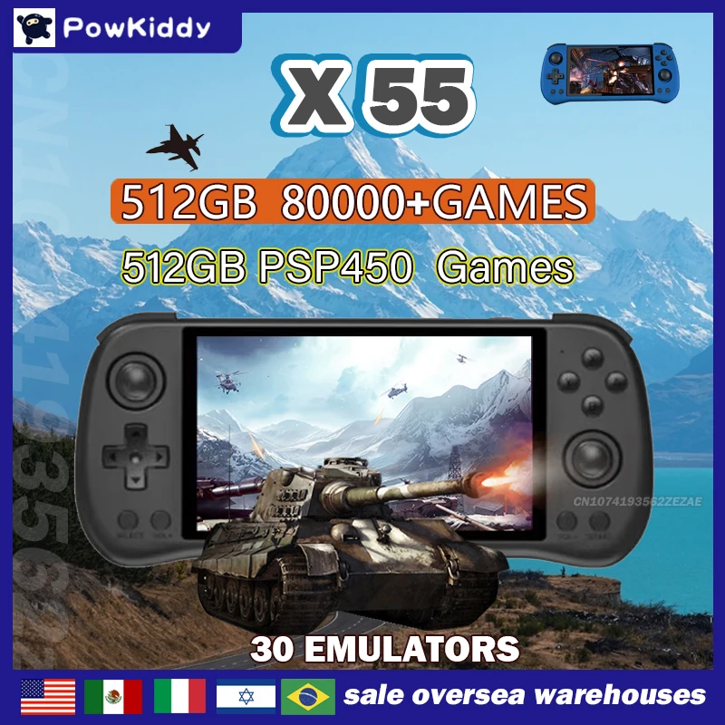 Retro Gaming Hub - 80000 Oyunlar 512G POWKIDDY X55 5.5