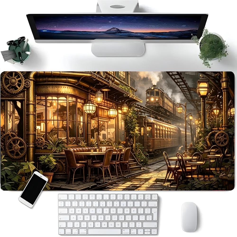 Retro Gaming Laptop - Retro Endüstriyel Tren İstasyonu Masa Pedi