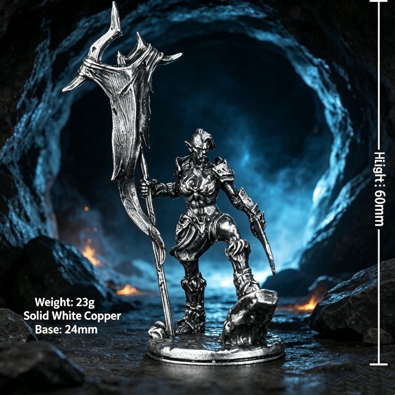 Retro Gaming Unit - Orc Savaşçı Minyatür Metal Heykelcik Fantezi