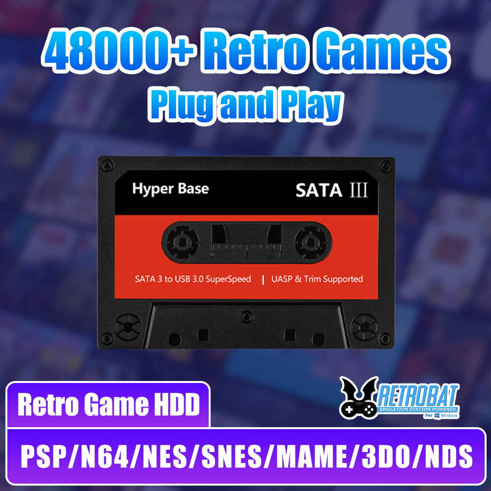 Retro Gaming Hard Drive - Batocera 500G Oyun Sabit Diski Dahili