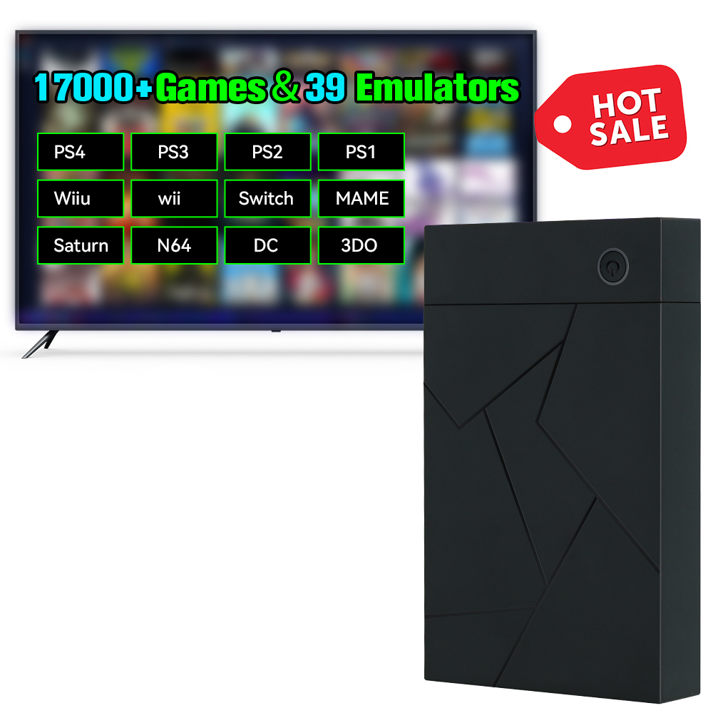 Retro Gaming Hard Drive - PS4/PS3/Switch/WIIU/N64/DC Launchbox/Retrobat/Playnite için 17000+ Retro/PC Oyunları