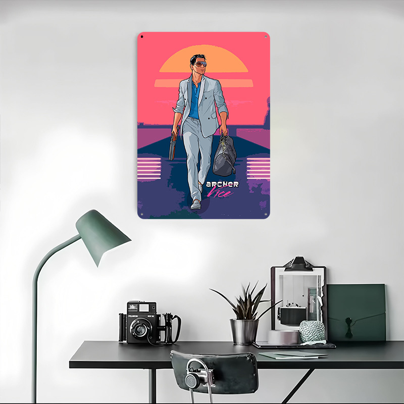Archer Old Vibes Teneke Poster - Retro Gaming Vibe incelemesi ve fiyatı