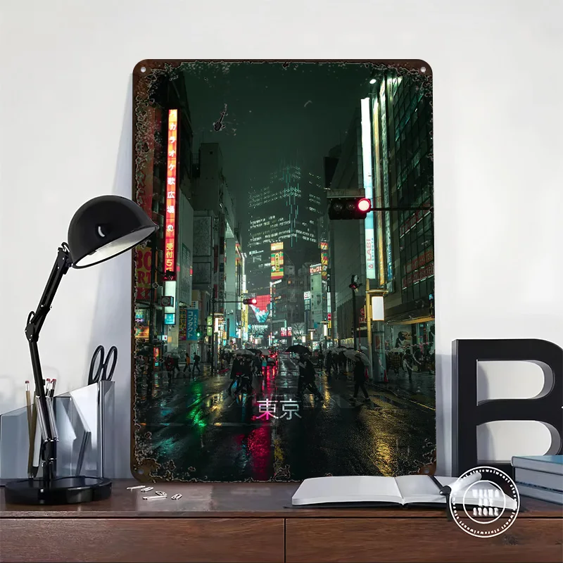 Shibuya Rainy Vibe Baskılı Pos - Retro Gaming Vibe incelemesi ve fiyatı