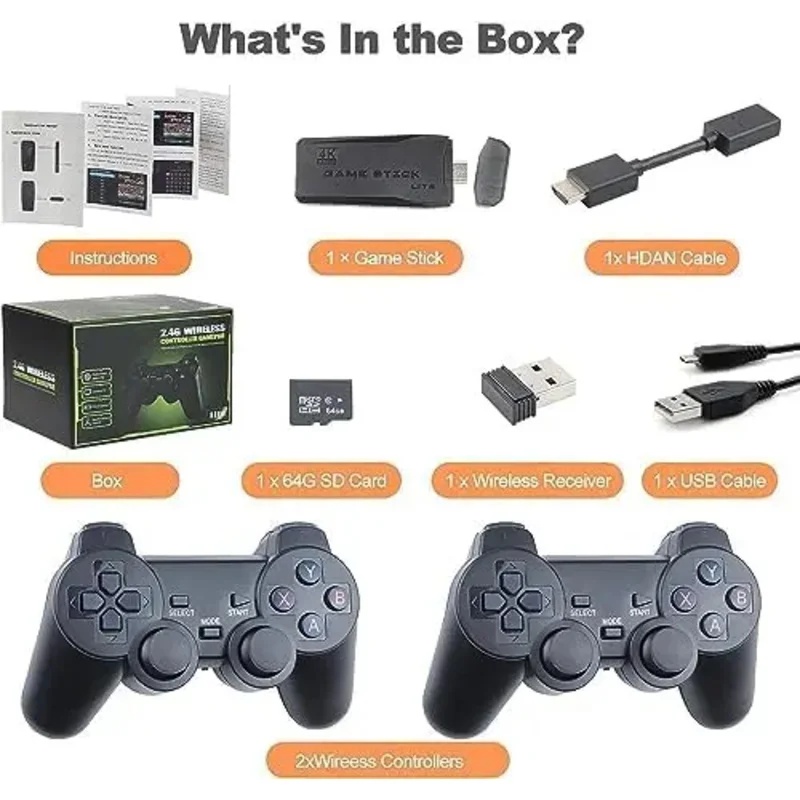4K Kablosuz Retro Oyun Konsolu - Retro Gaming Stick incelemesi ve fiyatı