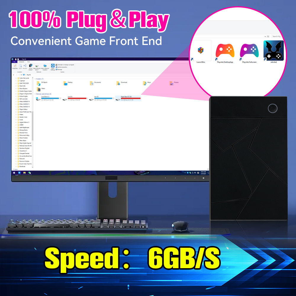 PS4/PS3/Switch/WIIU/N64/DC Lau - Retro Gaming Hard Drive incelemesi ve fiyatı